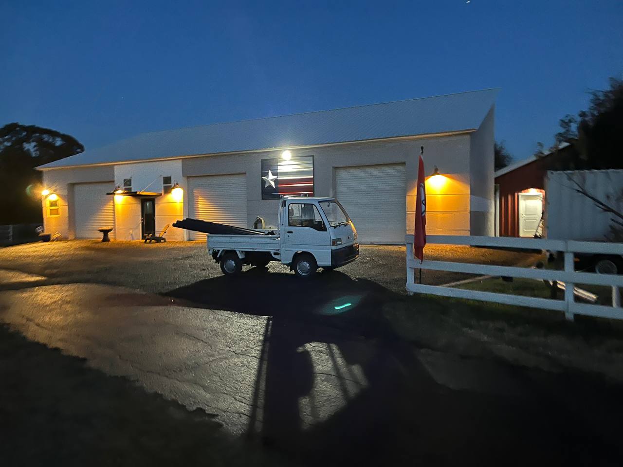 Night View of Industrial Building